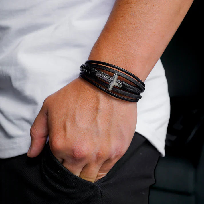 "To My Grandson" Engraved Bracelet