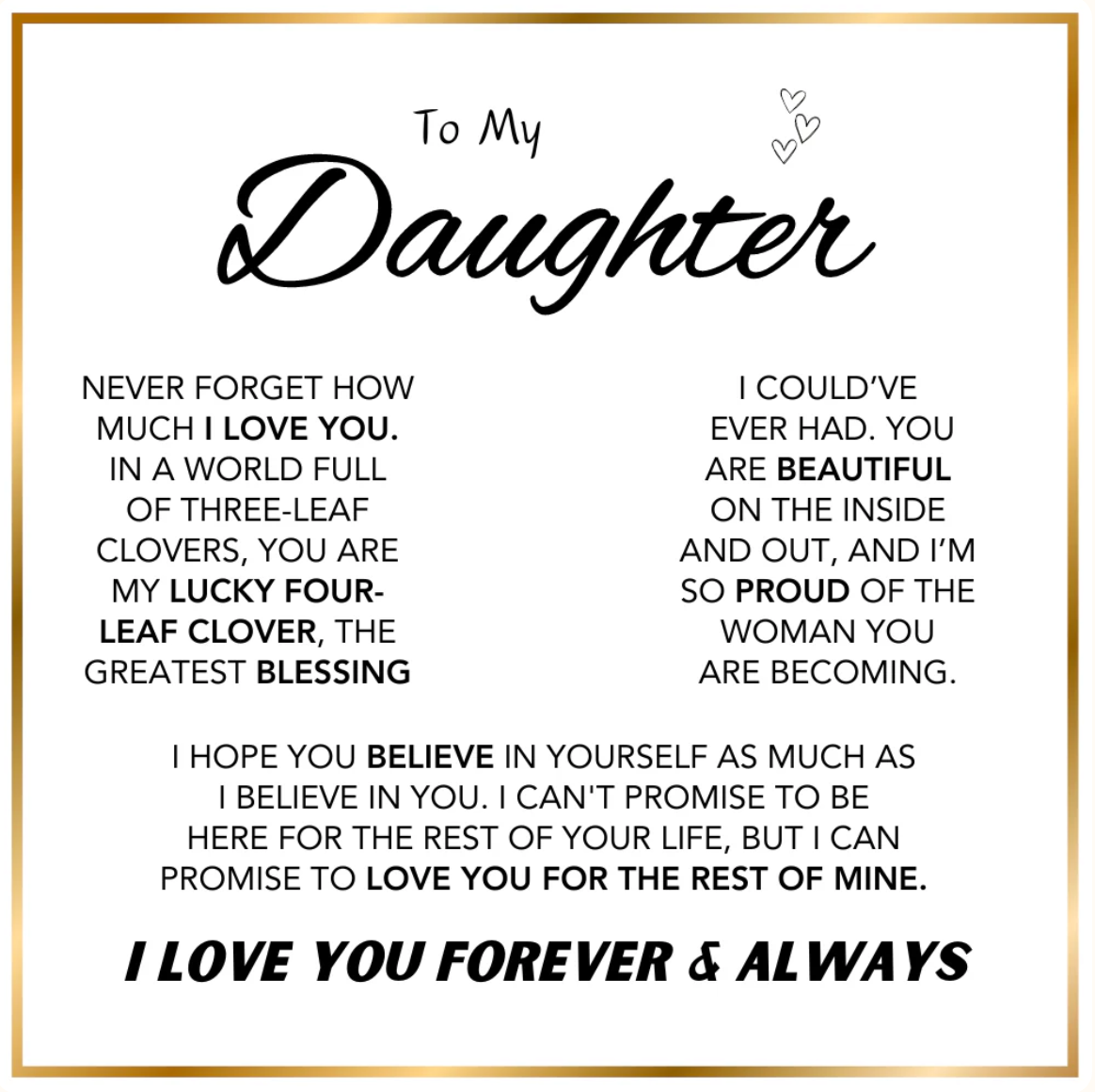 Daughter's 4-Leaf Clover Necklace